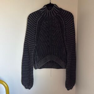 Free people cable knit cropped sweater